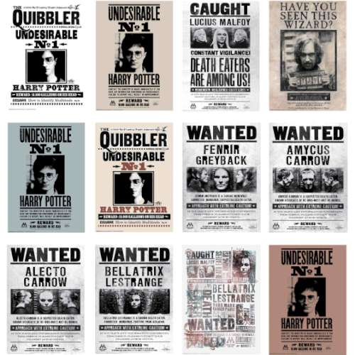 Harry Potter Wanted Poster Cutouts - Click Image to Close